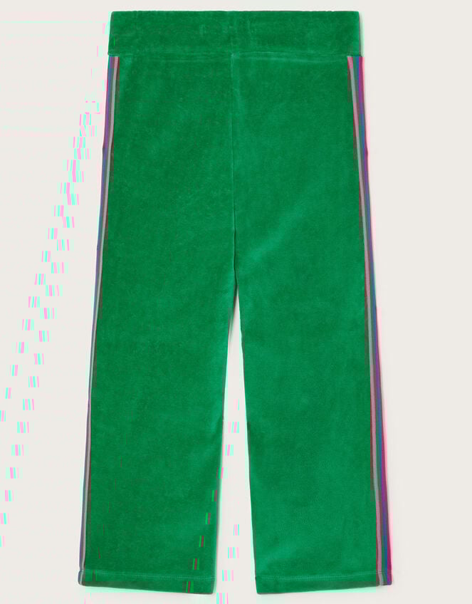 Velour Sporty Joggers, Green (GREEN), large