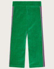 Velour Sporty Joggers, Green (GREEN), large
