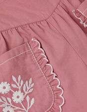 Floral Embroidered Scallop Trousers, Pink (PINK), large