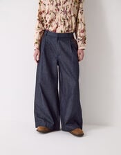 Easy Jayla Wide Leg Denim Trousers, Blue (NAVY), large