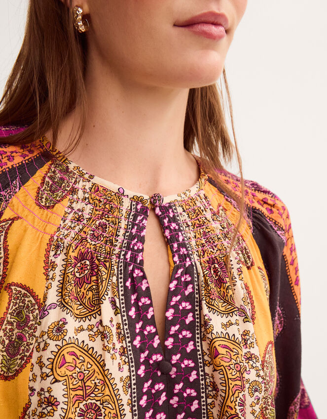 Magdalena Paisley Print Blouse, Pink (PINK), large