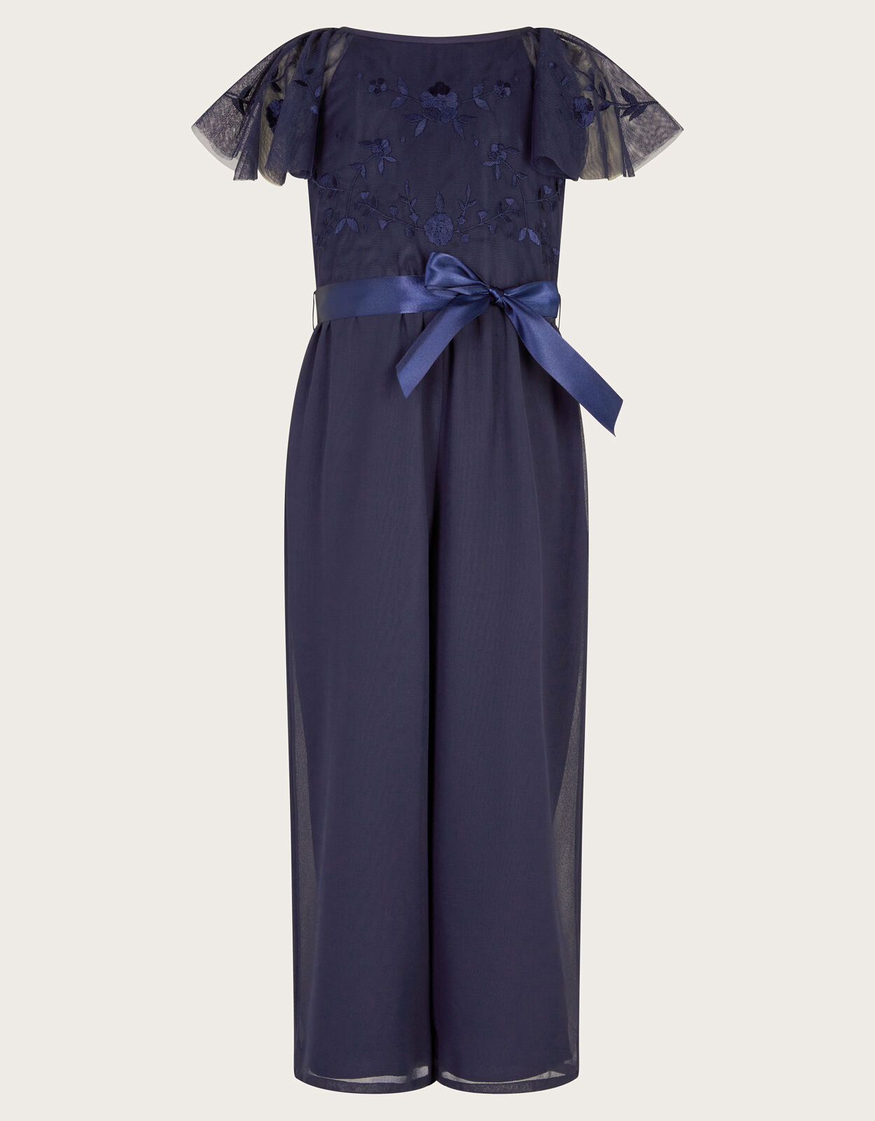 Amelia Embroidered Jumpsuit Blue Girls Jumpsuits Playsuits Monsoon Global