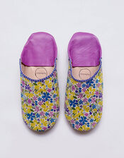Bohemia Design Liberty Print Babouche Slippers, Purple (PURPLE), large