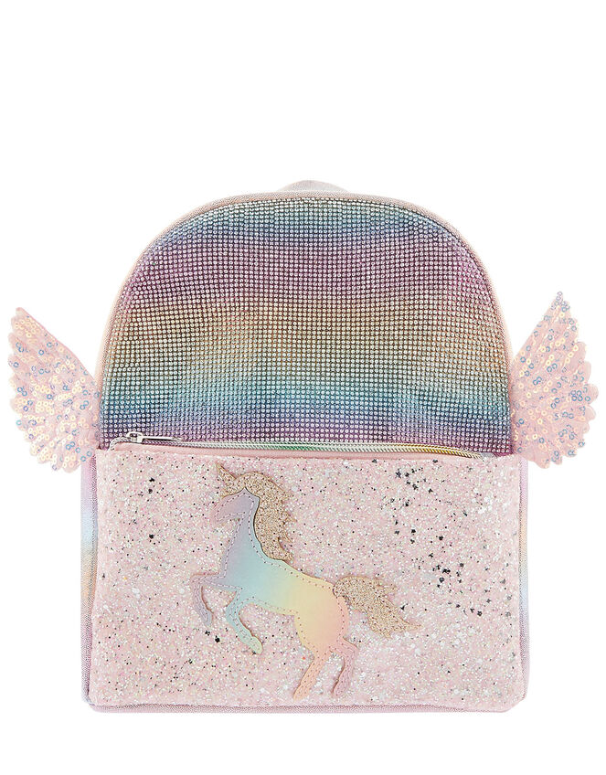Rainbow Sparkle Unicorn Backpack, , large