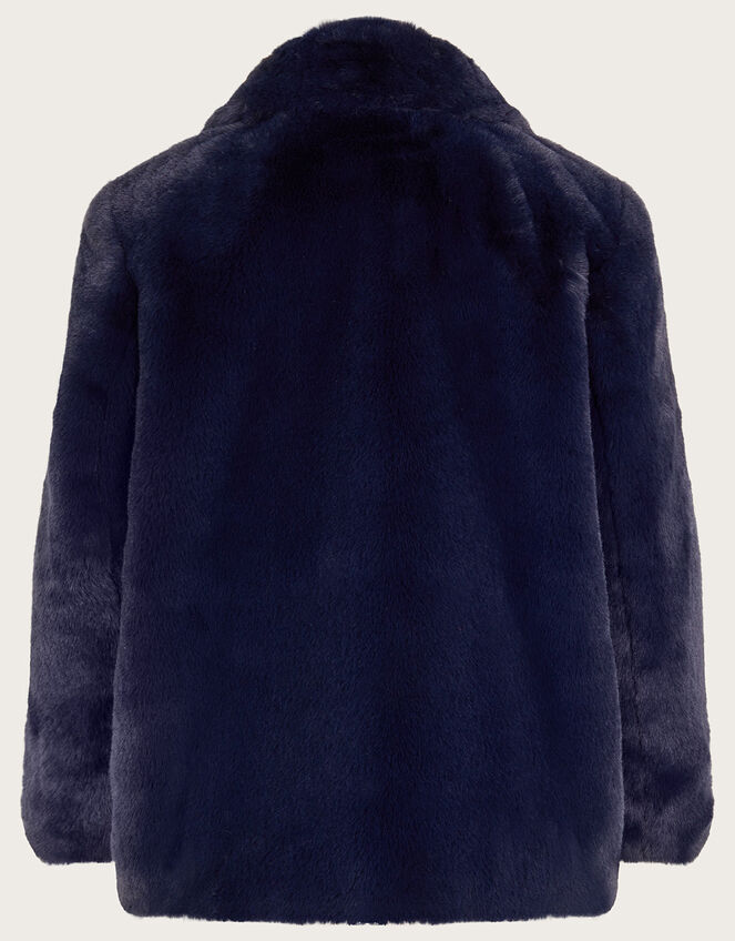Cosy Faux Fur Jacket, Blue (NAVY), large