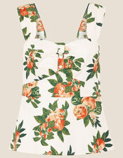 Takala Apple Print Poplin Cami, Ivory (IVORY), large