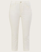 Idabella Crop Skinny Jeans with Sustainable Cotton, Natural (ECRU), large