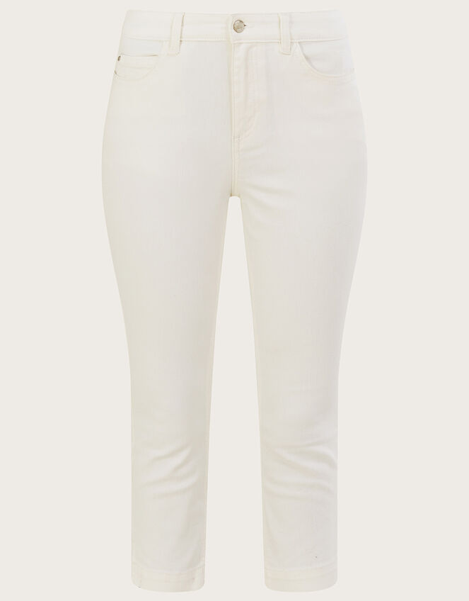 Idabella Crop Skinny Jeans with Sustainable Cotton, Natural (ECRU), large