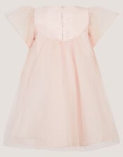 Baby Winnie Satin Bow Party Dress, Pink (PINK), large
