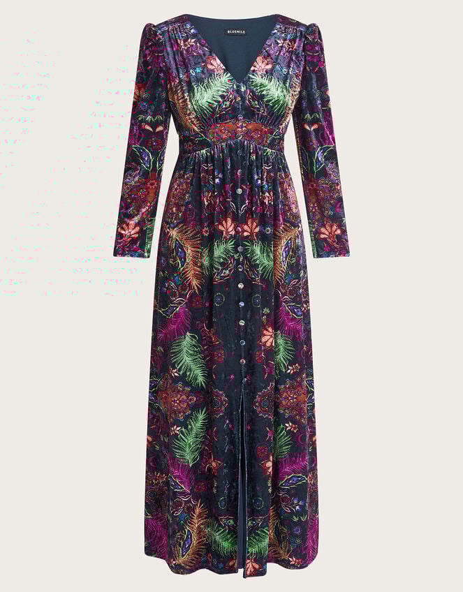 Arden Velvet Maxi Dress , Blue (MIDNIGHT), large
