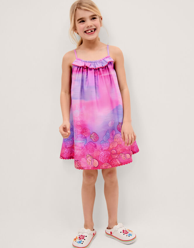 Ombr&eacute; Seashell Print Sundress, Pink (PINK), large