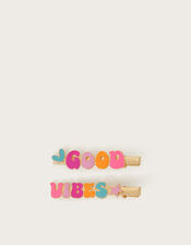 2-Pack Good Vibes Hair Clips, , large