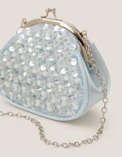 Sequin Embellished Clip Frame Bag, , large