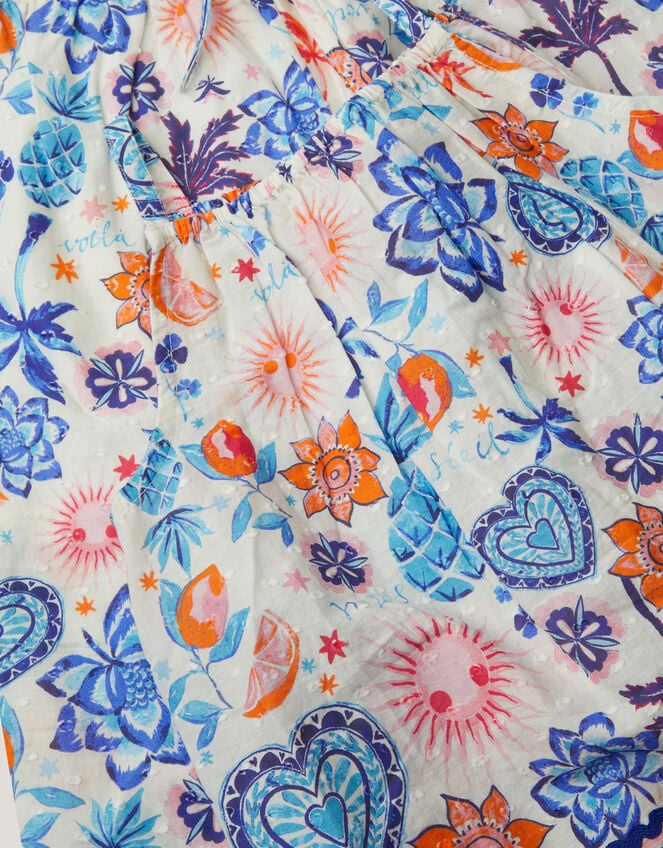 Summer Print Sleeveless Top & Trousers Set, Cream (CREAM), large