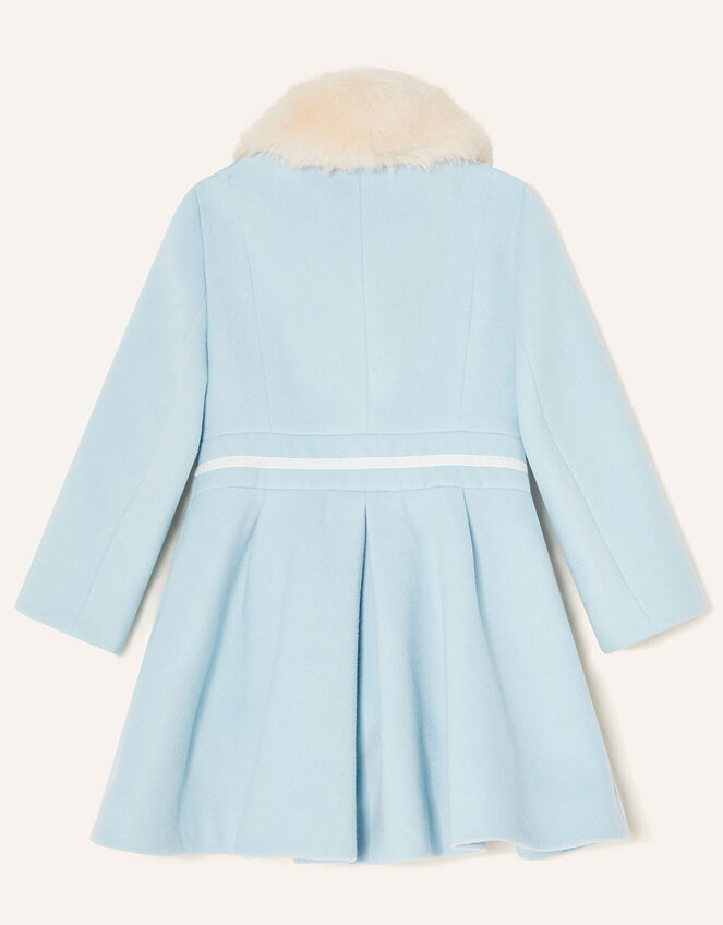 Fluffy Collar Bow Coat, Green (MINT), large