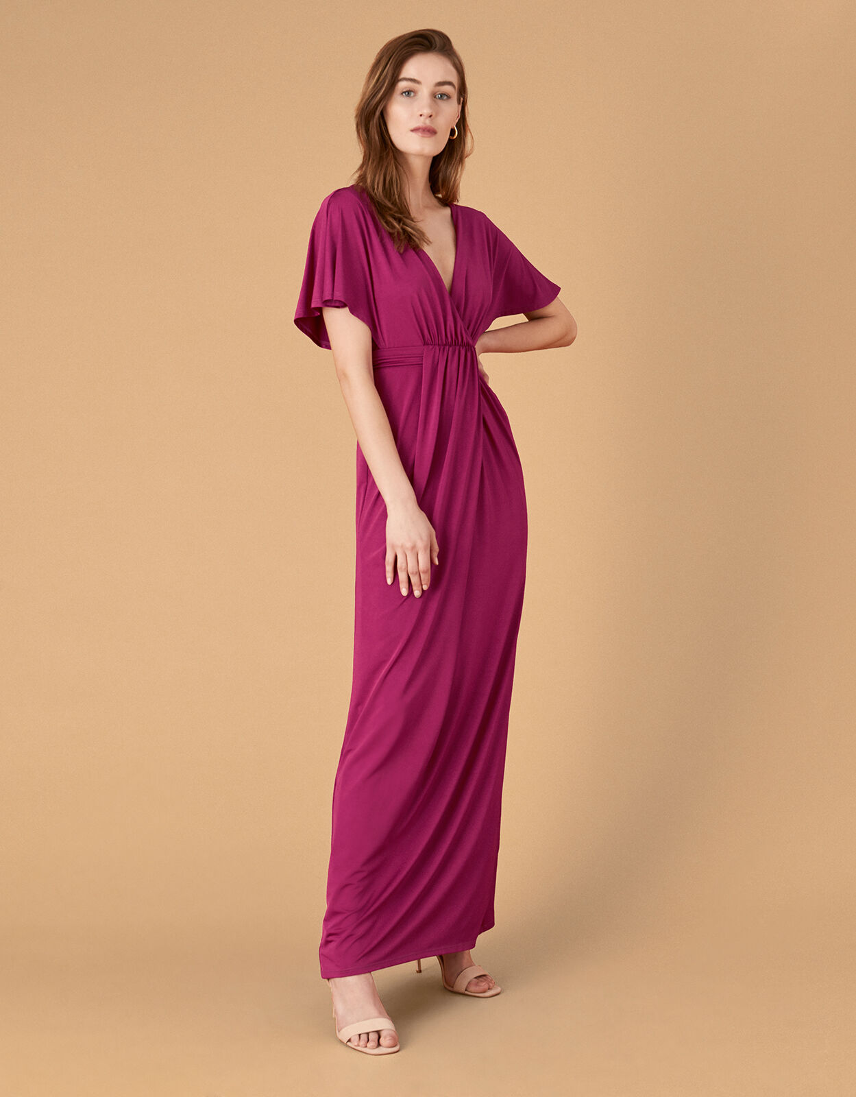 Red jersey maxi dress Clearance