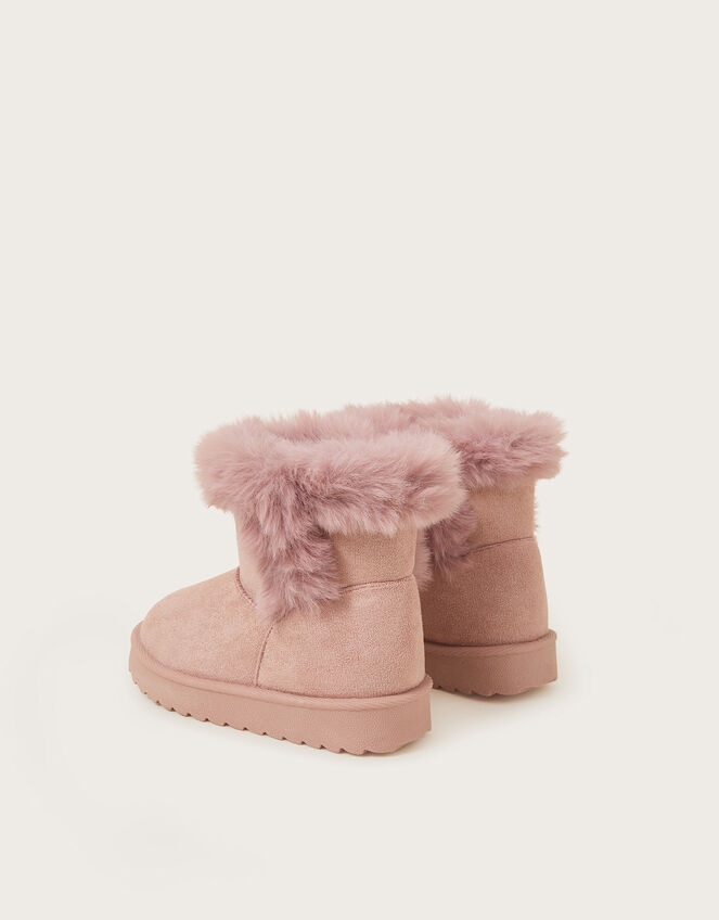 Glitter Suedette Ankle Boots, Pink (PINK), large