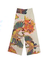 One Hundred Stars Crane Print Trousers, Natural (STONE), large