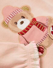 Newborn Bear Frill Top & Pants Set, Pink (PINK), large