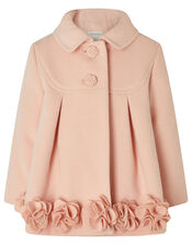 Baby Pink 3D Flower Coat, Pink (PALE PINK), large