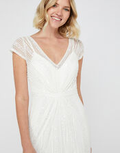 Nora Embellished Fishtail Bridal Dress, Ivory (IVORY), large