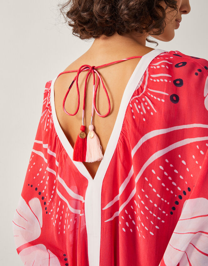 Nara Shell Print Mini Kaftan, Orange (RUST), large