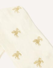 Glitter Unicorn Tights, Ivory (IVORY), large
