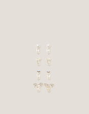 4-Pack Bow & Pearl Clip On Earrings, , large