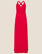 Lucinda Cross Back Maxi Dress, Red (RED), large