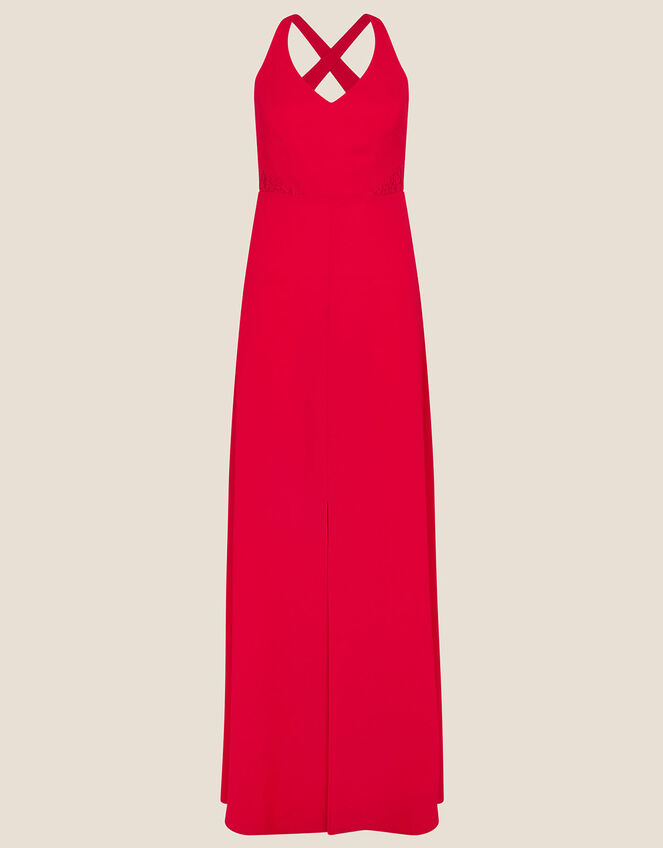 Lucinda Cross Back Maxi Dress, Red (RED), large