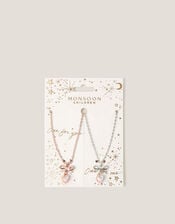 2-Pack Bow Heart Gifting Necklaces, , large