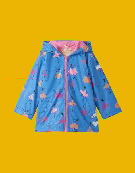 Hatley Ballerina Colour Changing Raincoat, Blue (BLUE), large