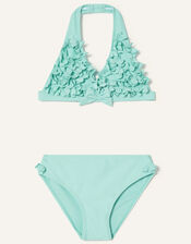 3D Flower Bikini Set, Blue (TURQUOISE), large