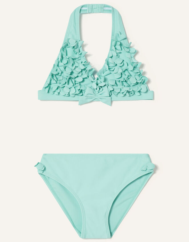 3D Flower Bikini Set, Blue (TURQUOISE), large