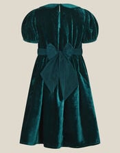 Misty Embellished Velvet Party Dress, Green (GREEN), large