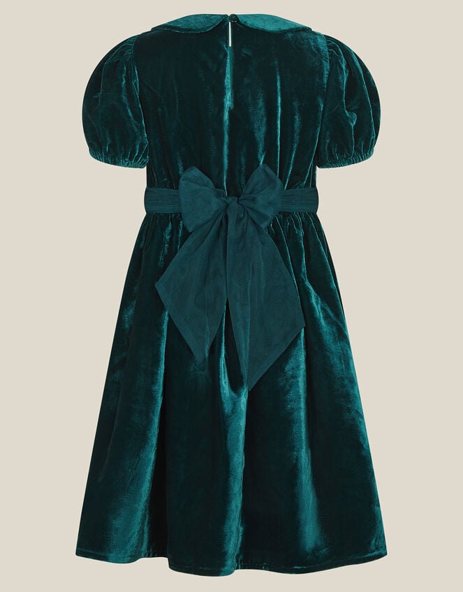 Misty Embellished Velvet Party Dress, Green (GREEN), large