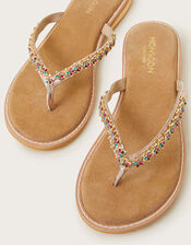 Diamante Suede Flip Flops, Multi (MULTI), large