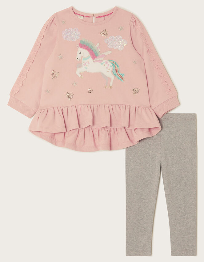 Baby Unicorn Top and Leggings Set, Pink (PINK), large
