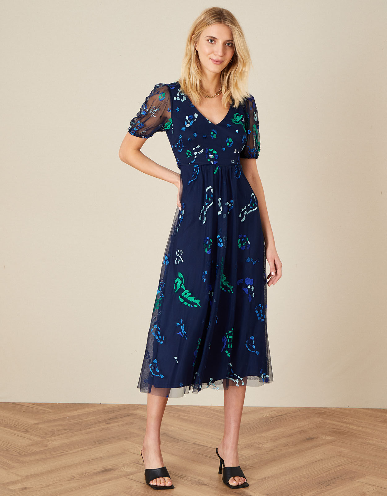Monsoon embroidered discount dress
