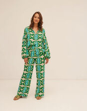 Sundress Stacy Printed Blouse, Green (GREEN), large