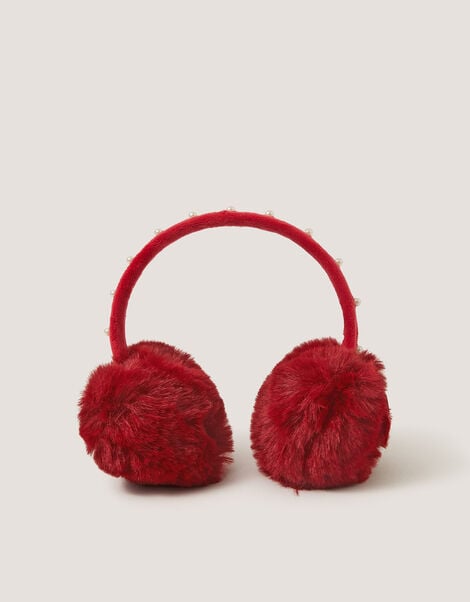 Fluffy Pearl Earmuffs, , large