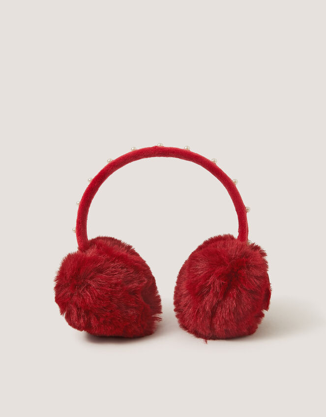 Fluffy Pearl Earmuffs, , large