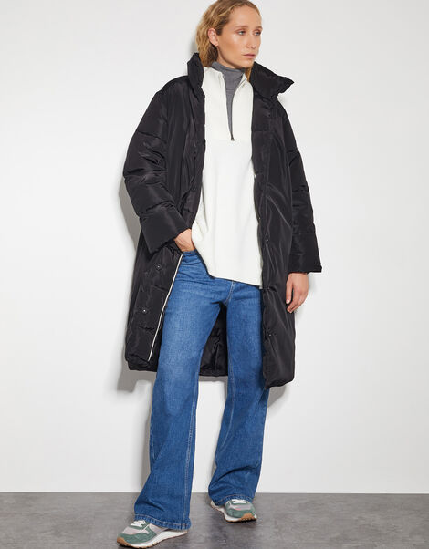 Poppy High Neck Puffer Coat, Black (BLACK), large