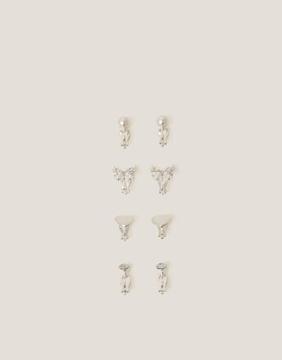 4-Pack Bridesmaid Pearl Clip-On Earrings, , large