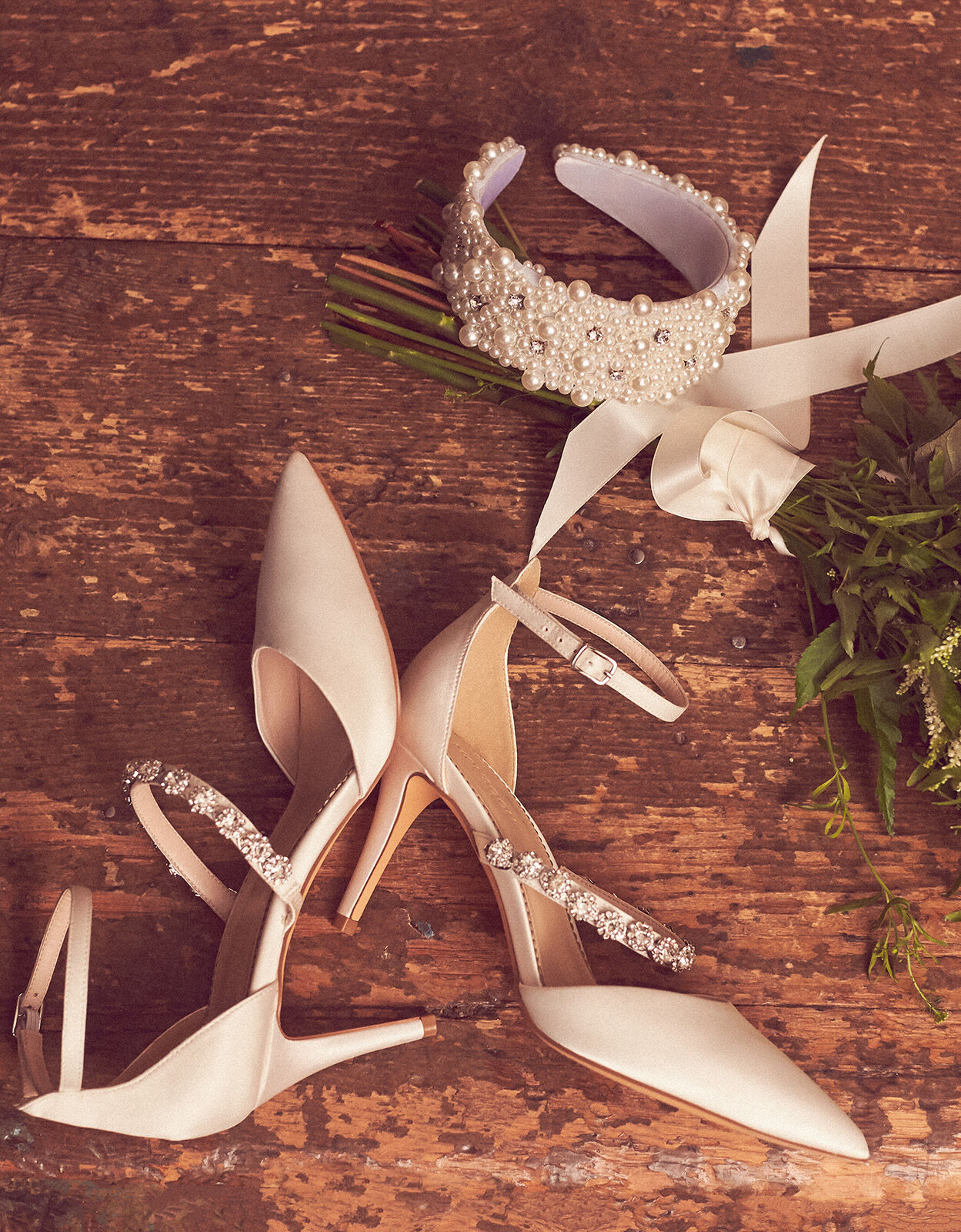satin sandals wedding