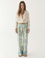 Maison Hotel Dylan Paisley Embroidered Shirt, Ivory (IVORY), large