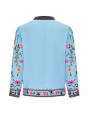 East Floral Embroidered Jacket, Blue (BLUE), large