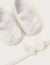 Coco Butterfly Booties and Bando, Ivory (IVORY), large