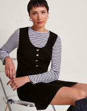 Phene Pinafore Mini Dress, Black (BLACK), large