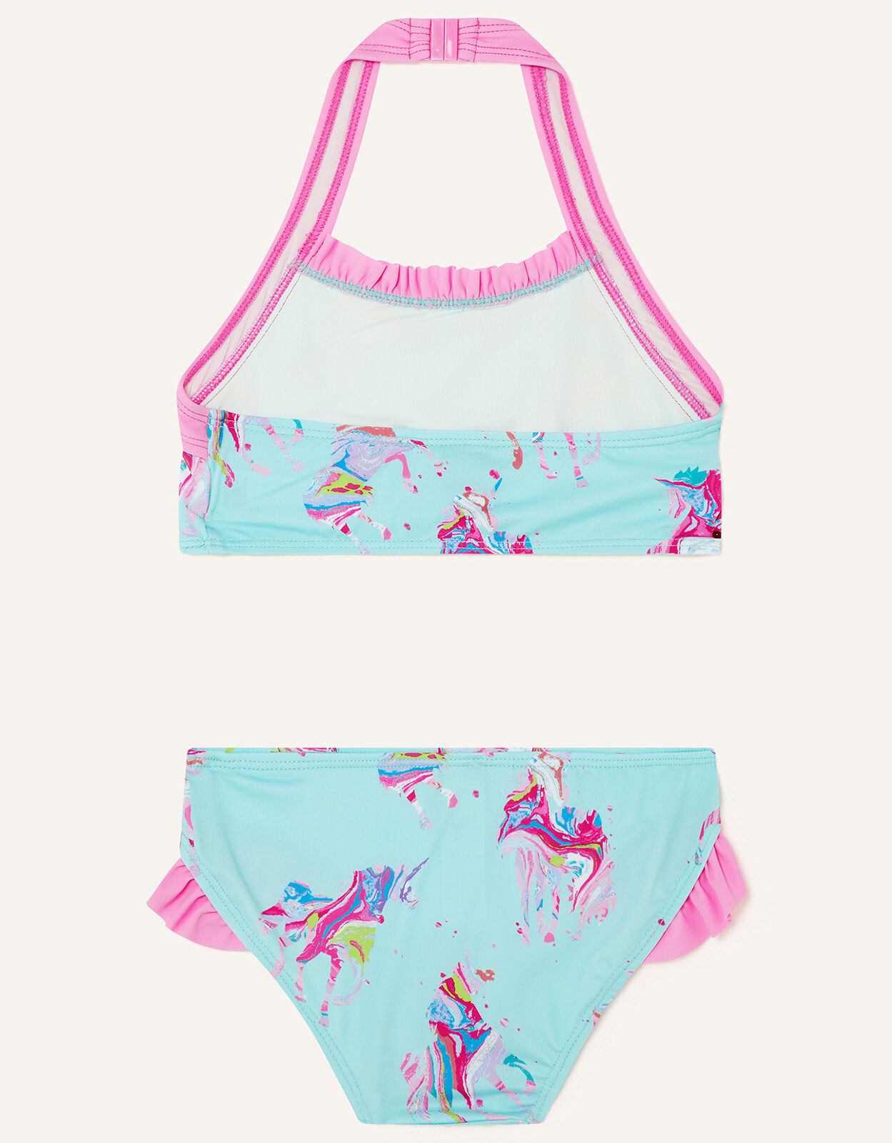 Rainbow Unicorn Halter Bikini Blue